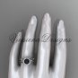 Platinum, pearl, flower, halo engagement ring VFBP301017