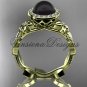 14kt yellow gold, pearl, diamond, leaf and vine, floral, halo engagement ring VFBP301016