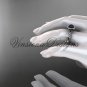 platinum, pearl, diamond, leaf and vine, halo engagement ring VFBP301015