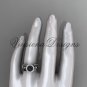 platinum, pearl, flower, halo engagement ring VFBP301014