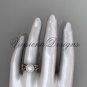 14kt rose gold, pearl, diamond, butterfly, halo engagement ring VFP301013