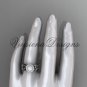 Platinum, pearl, diamond, butterfly, halo engagement ring VFP301013