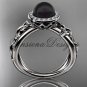 14kt white gold, pearl, diamond, butterfly, halo engagement ring VFBP301013