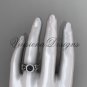 14kt white gold, pearl, diamond, butterfly, halo engagement ring VFBP301013