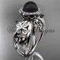 Platinum, pearl, diamond, butterfly, halo engagement ring VFBP301013