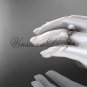 14kt rose gold pearl, diamond leaf and vine, floral, halo engagement ring VFP301012