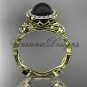 14kt yellow gold pearl, diamond leaf and vine, floral, halo engagement ring VFBP301012