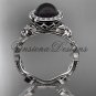 platinum pearl, diamond leaf and vine, floral, halo engagement ring VFBP301012