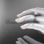 14k white gold pearl,diamond, halo engagement ring VFP301011