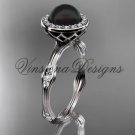 14k white gold pearl,diamond, halo engagement ring VFBP301011 14k white gold pearl,diamond, halo engagement ring VFBP301011