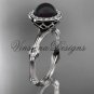 14k white gold pearl,diamond, halo engagement ring VFBP301011