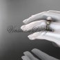 14kt rose gold pearl, flower, halo engagement ring VFP301010