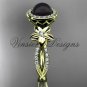 14kt yellow gold pearl, flower, halo engagement ring VFBP301010
