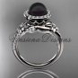 14kt white gold pearl, diamond, flower, halo engagement ring VFBP301009