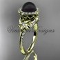 14kt yellow gold pearl, diamond, flower, halo engagement ring VFBP301009