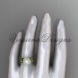14kt yellow gold pearl, diamond leaf and vine halo engagement ring VFP301007