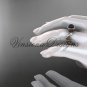 14kt rose gold pearl, diamond leaf and vine halo engagement ring VFBP301007