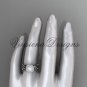14kt white gold pearl, diamond leaf and vine engagement ring VFP301006