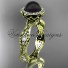 14kt yellow gold diamond, pearl engagement ring VFBP301003