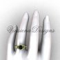 14kt yellow gold diamond Fleur de Lis, eternity, Black Diamond engagement ring VD208126