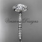 platinum engagement ring "Forever One" Moissanite VD10082