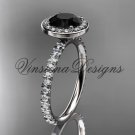 14kt white gold engagement ring Black Diamond VD10082