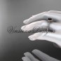 14kt rose gold engagement ring Black Diamond VD10082
