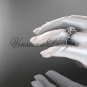 14kt white gold diamond, Star of David ring, jewish ring, engagement ring VH10012