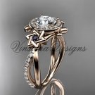 14kt rose gold diamond, Star of David ring, jewish ring, engagement ring VH10012