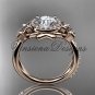 14kt rose gold diamond, Star of David ring, jewish ring, engagement ring VH10012