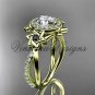 14kt yellow gold diamond, Star of David ring, jewish ring, engagement ring VH10012