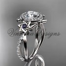 Platinum  diamond, Star of David ring, jewish ring, engagement ring VH10012