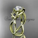 14kt yellow gold diamond, Star of David ring, jewish ring, engagement ring VH10013