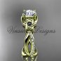 14kt yellow gold diamond, Star of David ring, Forever One Moissanite, engagement ring VH10013