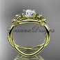 14kt yellow gold diamond, Star of David ring, Forever One Moissanite, engagement ring VH10013