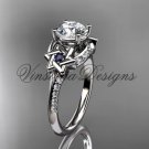 14kt white gold diamond, jewish Star of David ring, engagement ring VH10015