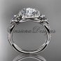 14kt white gold, diamond, Star of David ring, jewish ring, engagement ring VH10016
