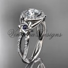Platinum, diamond, Star of David ring, jewish ring, engagement ring VH10016