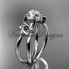 14kt white gold, Star of David, jewish ring, engagement ring VH10017