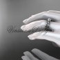 14kt white gold, Star of David, jewish ring, engagement ring VH10017