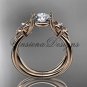 14kt rose gold, Star of David, jewish ring, engagement ring VH10017