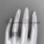 14kt white gold, Star of David, jewish ring, engagement ring, Forever One Moissanite VH10017