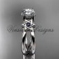 Platinum, Star of David, jewish ring, engagement ring, Forever One Moissanite VH10017