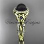 14kt yellow gold, diamond, Star of David jewish ring, engagement ring, Cultured Pearl VHBP10016