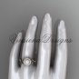 14kt rose gold diamond, Star of David ring, jewish ring, engagement ring, Cultured Pearl VHP10012