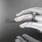 14kt rose gold diamond, Star of David ring, jewish ring, engagement ring, Cultured Pearl VHP10013