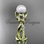 14kt yellow gold diamond, Star of David ring, jewish ring, engagement ring, Cultured Pearl VHP10013