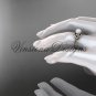 14kt rose gold diamond, Star of David ring, jewish ring, engagement ring, Cultured Pearl VHP10015