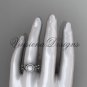 14kt white gold, diamond, Star of David jewish ring, engagement ring, Cultured Pearl VHP10016