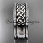 14kt white gold diamond wedding band VD208406B
